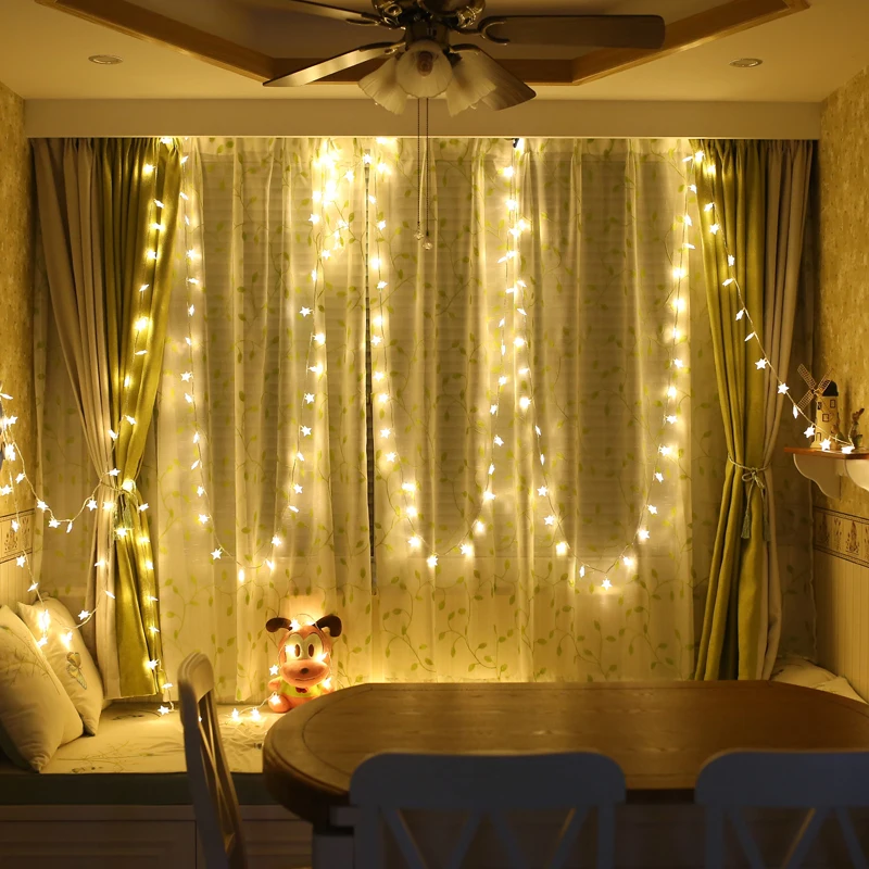 Гирлянда с 200 светодиодами в виде звезд 20 м|waterproof led string lights|string lights outdoorstar |