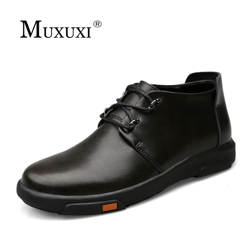 Мужские кожаные ботинки на плоской подошве|shoes for|shoes for menshoes men brand |
