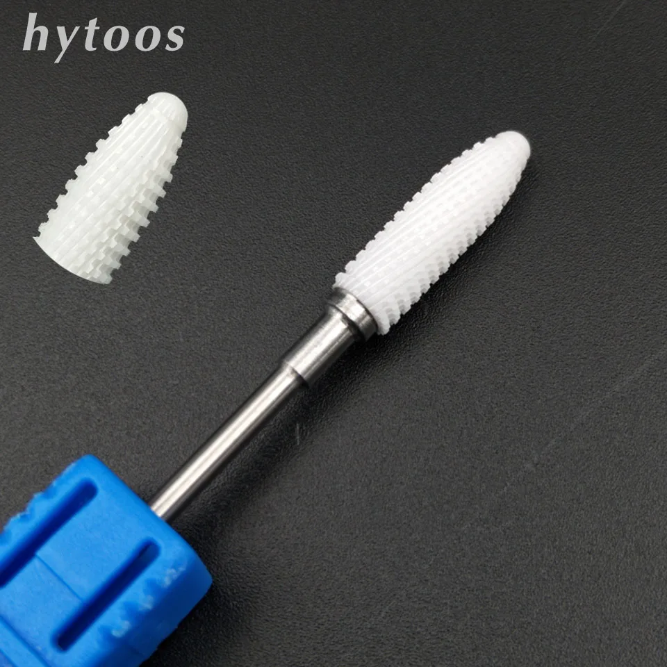 Большое керамическое сверло для педикюра HYTOOS инструменты кутикулы 3/32 дюйма биты