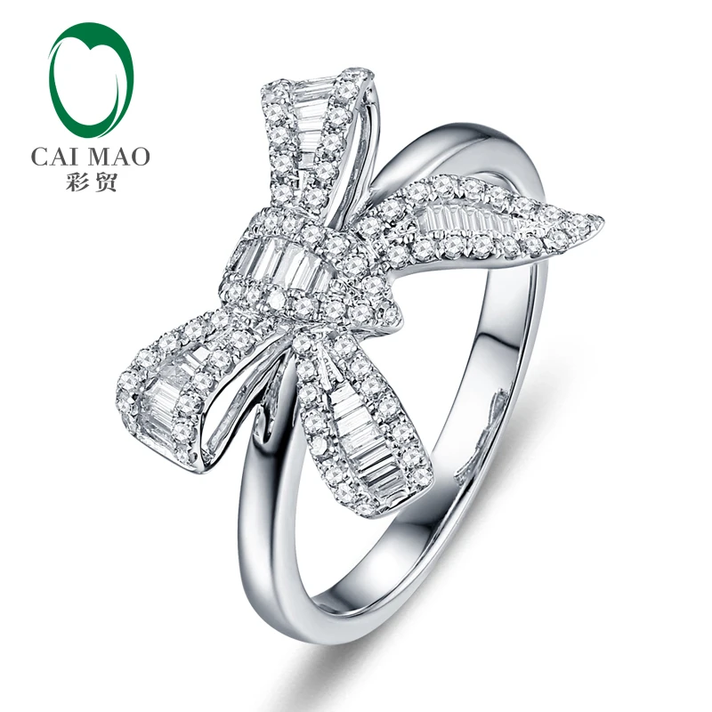 Кольцо обручальное из белого золота с бриллиантами 0.49ct 14 к | Украшения и