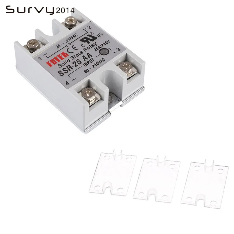 SSR 25AA 40AA 25A 40A AC Однофазное твердотельное реле 80 250VAC 220В|Интегральные схемы| |
