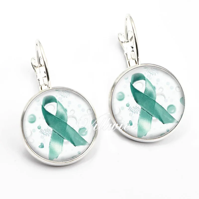 Серьги в виде сердца с изображением рака груди|glass heart earrings|breast cancer earringsearrings for |