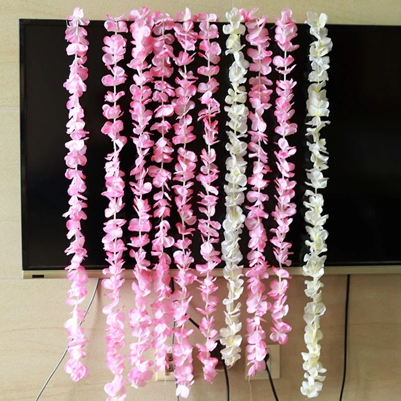 DIY искусственная шелковая Гортензия Wisteria Цветочная Гирлянда имитация свадебная