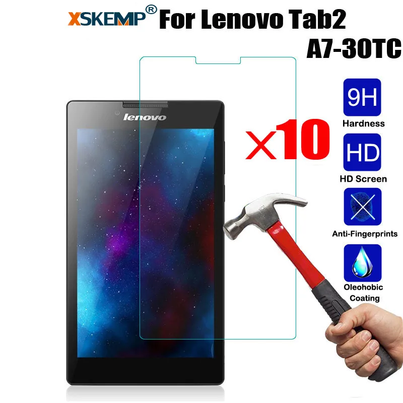 Xskemp 10 шт./лот для Lenovo TAB2 a7 30tc 7 &quot9 H жесткий Настоящее закаленное Стекло ультра