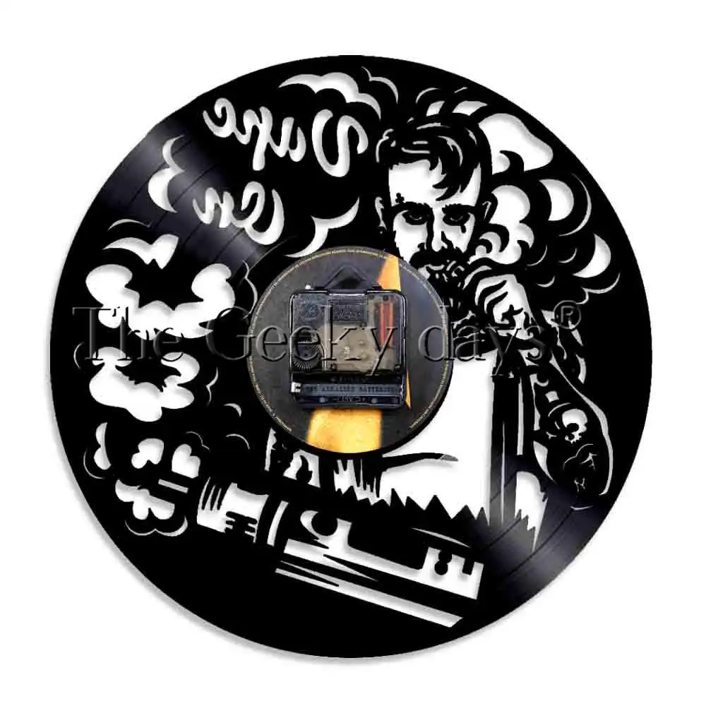 Vape Shop бизнес знак логотип виниловая запись настенные часы электронные сигареты