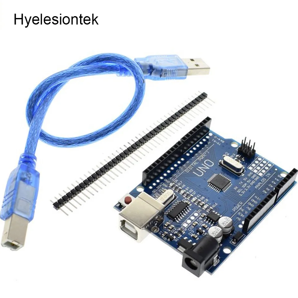Плата разработки UNO R3 CH340G Mega328P для Arduino модуль с USB кабелем и чехол электронная