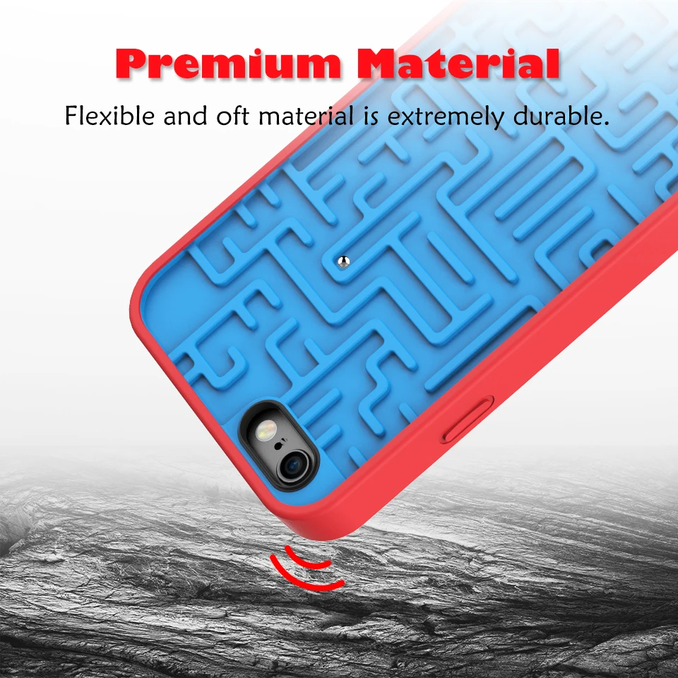 For iPhone 6 3D Intellectual Phone Case Creative Relax Funny Silicone maze Map Cartoon Matte Relief Cute Mermaid |