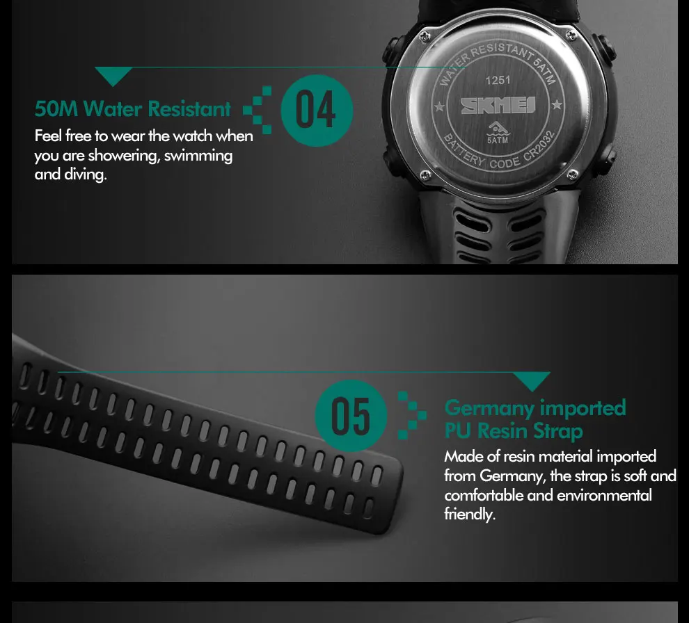 SKMEI мужские спортивные часы, новая мода, цифровые часы Chrono обратного отсчета, мужские многофункциональные повседневные светодиодный наручные часы, Relogio Masculino