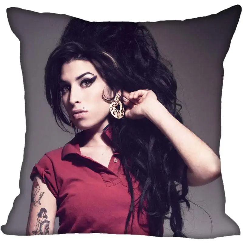 Изготовленный На Заказ Amy Winehouse квадратная Наволочка на молнии чехол для подушки 40x40,45x45 см(с одной стороны - Цвет: Pillowcase 15