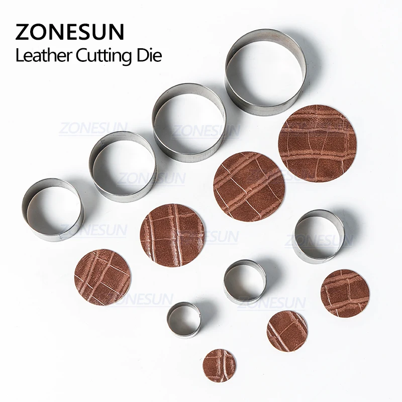 Штамп ZONESUN из нержавеющей стали для резки кожи штамп 20/25/30/50 мм круглая штамповка