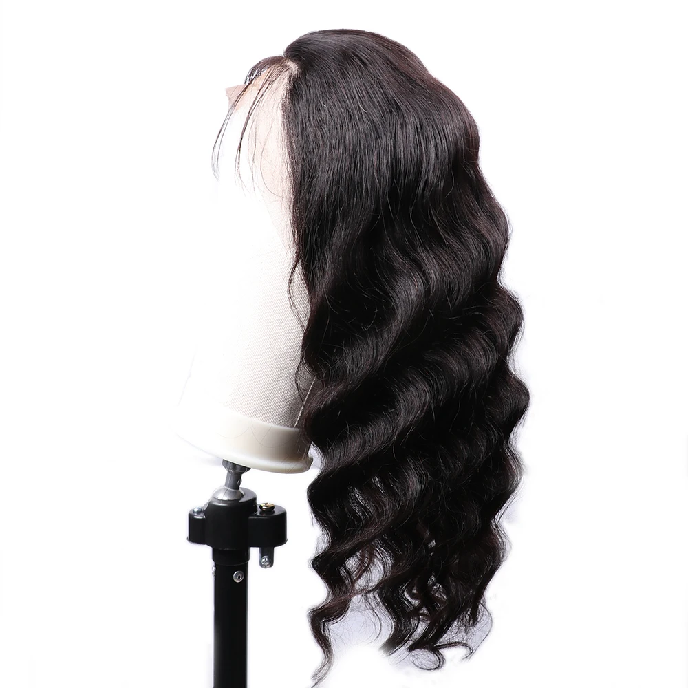 Mstoxic Lace Front Human Hair Wigs Pre Plucked Brurmes Loose Deep Wave With Baby Remy Natural Hairline | Шиньоны и парики