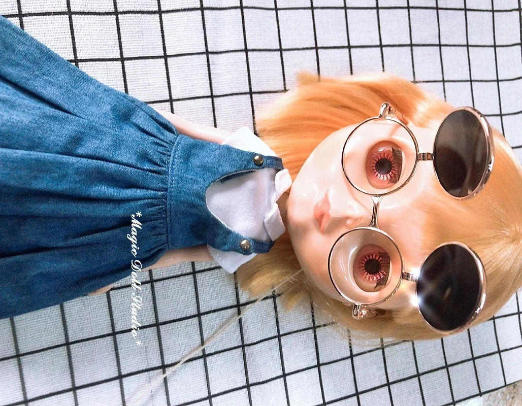 [MG616] 2018 новые очки Neoblythe для кукол #2 слойные Круглые Солнцезащитные с золотой