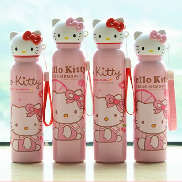 Мультфильм творческий hello kitty изоляционная чашка из нержавеющей стали детская большая Изолированная бутылка KT Cat кружка термос стакан для воды