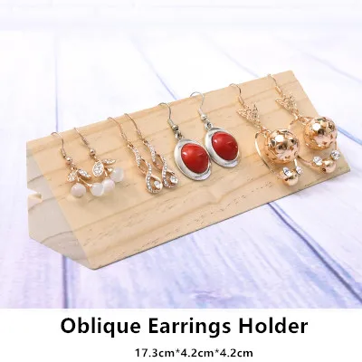 

Solid Wood Jewelry Display Holder Earrings Holder Necklace Pendant Stand Ring Tray Jewelry Display Tray
