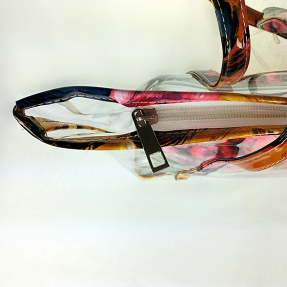 Универсальная женская летняя сумка пластиковая прозрачная пляжная