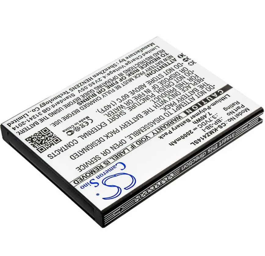 Cameron Sino 2000mah battery for KRUGER&ampMATZ Drive 2 KM0408 KM0414 BP-3B-I batteries | Mobile Phone Batteries