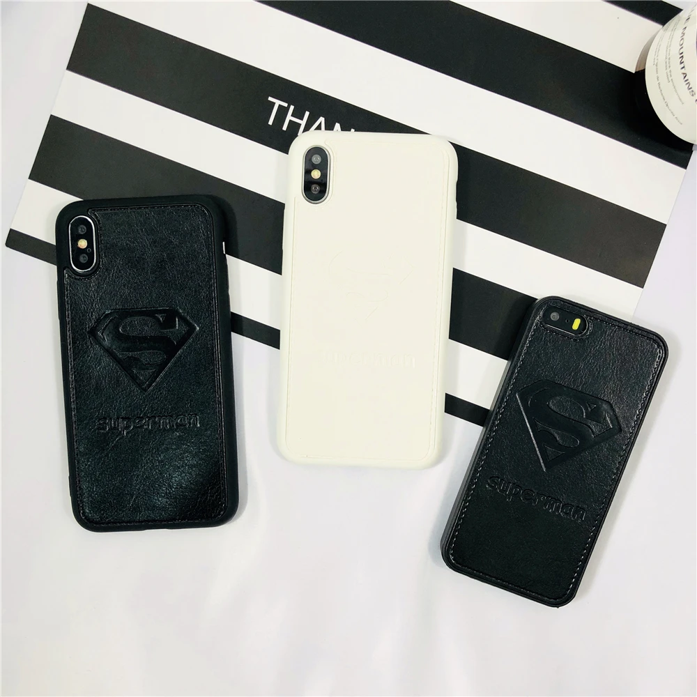 Cases For iphone X Hot DC Movie Cartoon Superman Sign Phone Case 10 Comfortable Leather Soft Silicone Back Cover Capa |