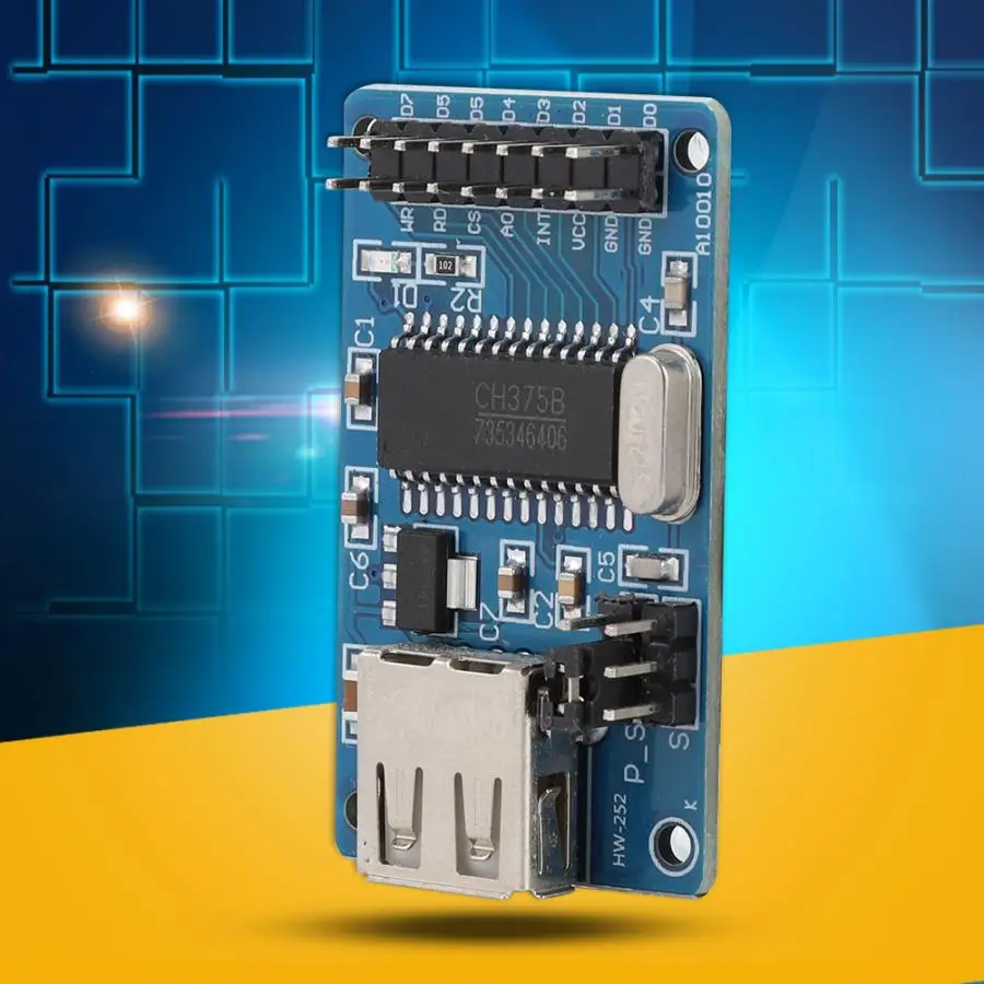 HW-252A CH376 U диск USB модуль поддержка 8-битный параллельный порт асинхронный