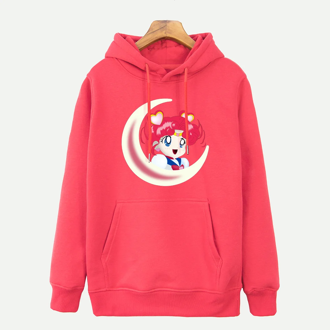 

Female Sweatshirt Autumn Winter Brand Clothes Tops 2018 New Fashion Streetwear Hoody Anime Sailor Moon Harajuku Women's Hoodies