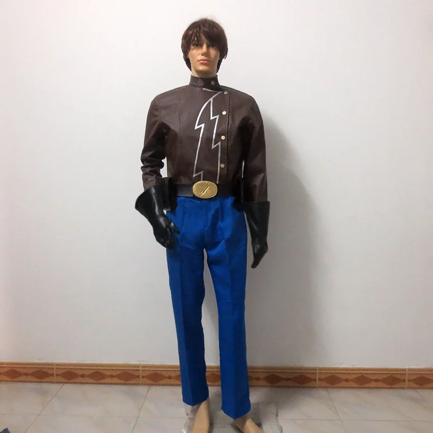 Флэш Джей Гаррик кожаный комплект костюмы для косплея на заказ Бесплатная