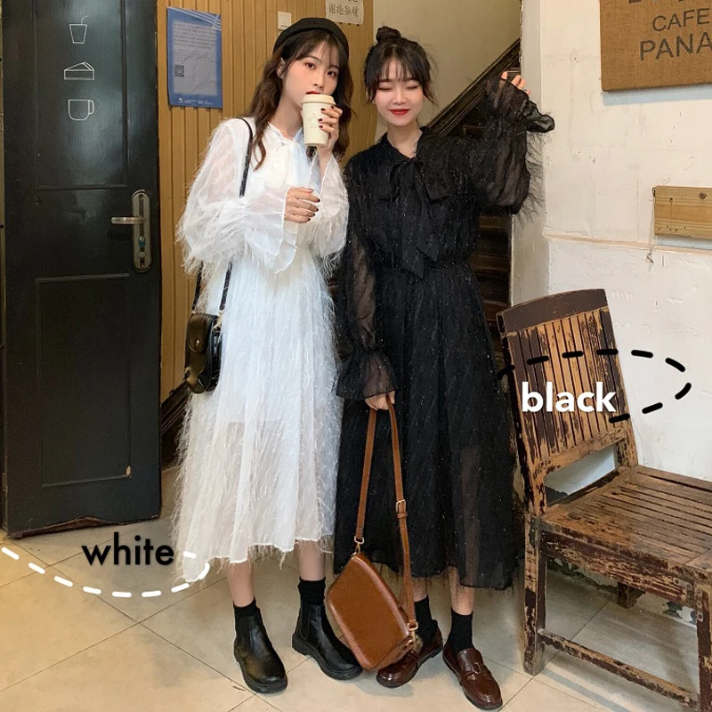 2 цвета Mihoshop Ulzzang Корейская женская модная одежда с бантом милое белое черное
