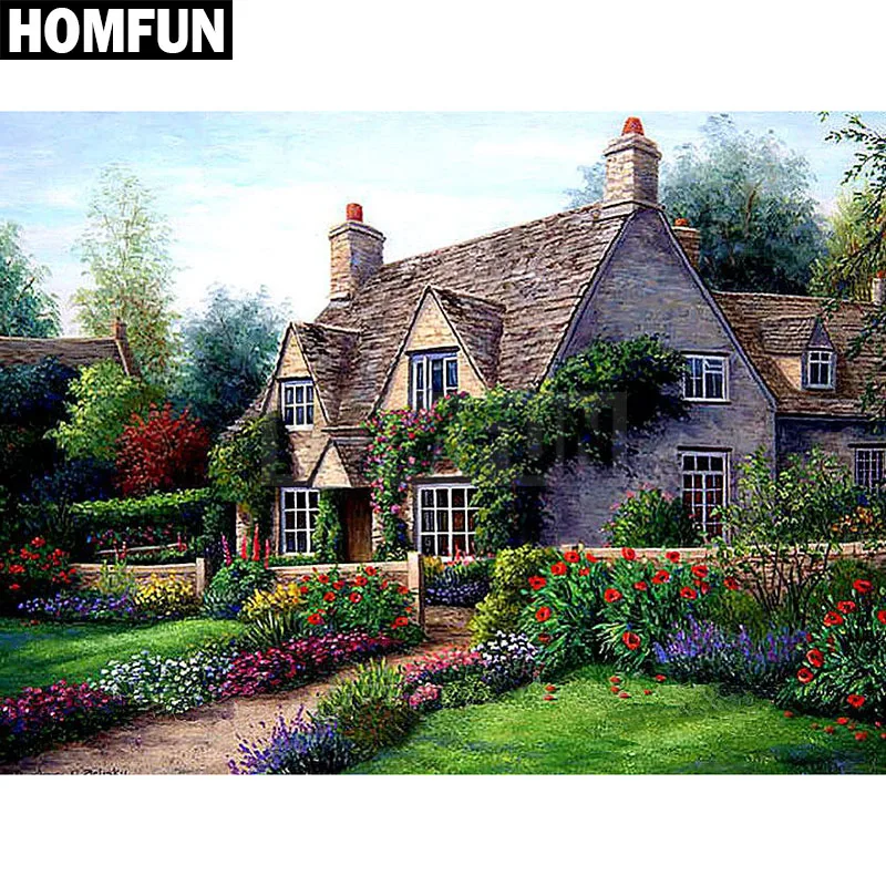 Алмазная живопись HOMFUN A00441 полноразмерная/круглая вышивка крестиком 5D сделай сам
