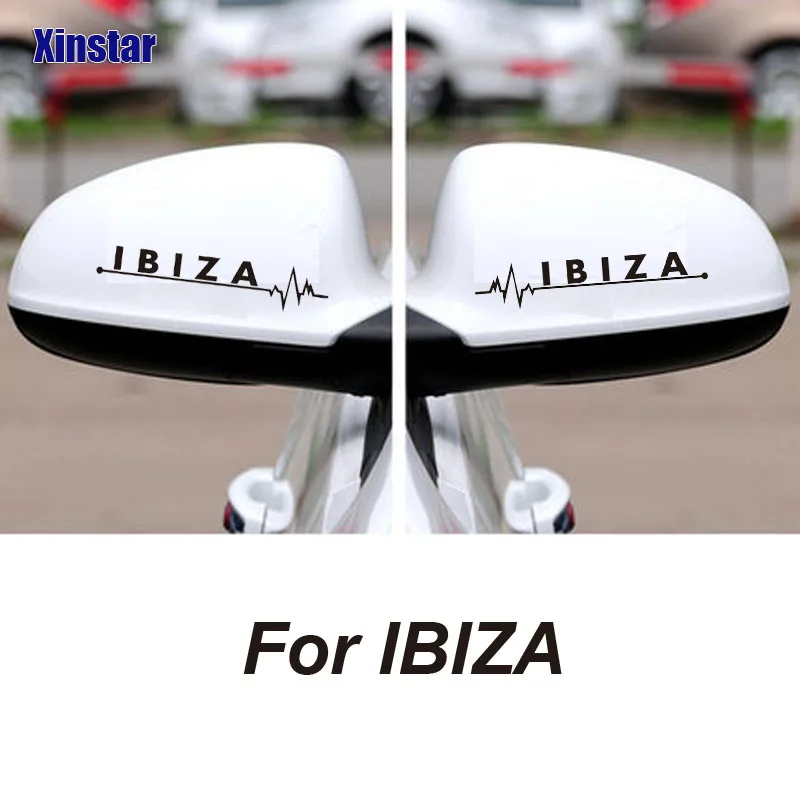 

2pcs Decal Sticker car rearview mirror sticker for seat ibiza