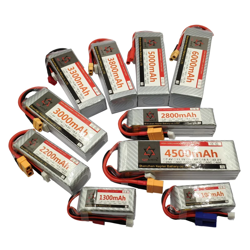 4S 14 8 V 1300 1800 2200 2600 3000 3500 3800 5000 6000 мА/ч 25C 35C 60C провод с силикатной гелевой Батарея для