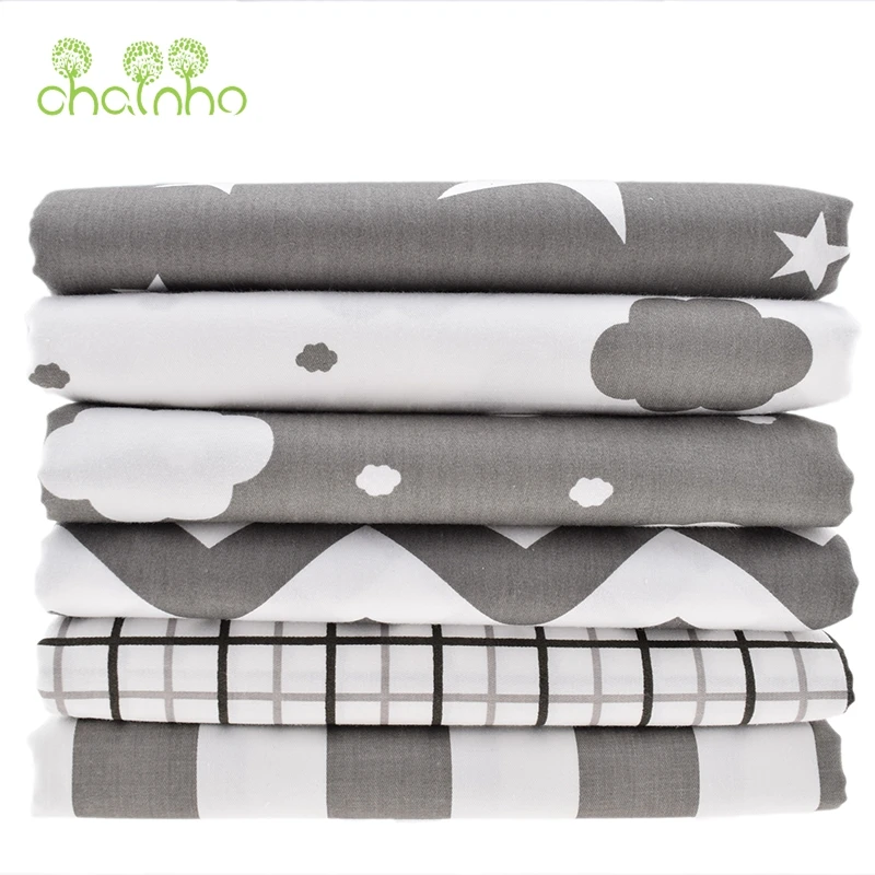 Хлопчатобумажная ткань с принтом облаков и звезд саржевая Ткань для шитья