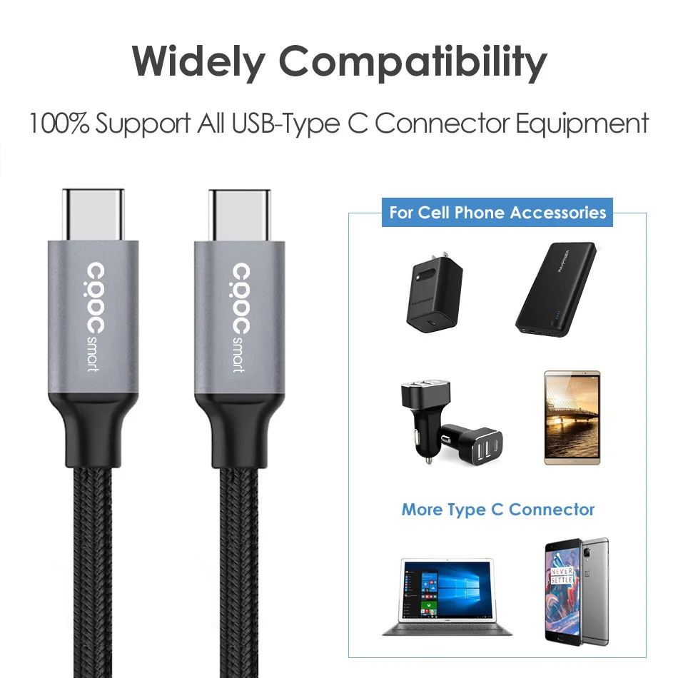 CRDC USB Type C кабель высокоскоростной USB-C 3. 3 фута/1 м для Galaxy S8 + Nexus 6 P Huawei Matebook и другие