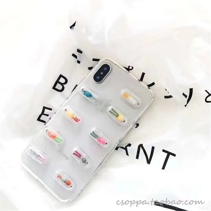 DISCASE стильный Забавный 3D чехол для телефона iphone XS XR Max X 7 8 6 6s plus прозрачный мягкий