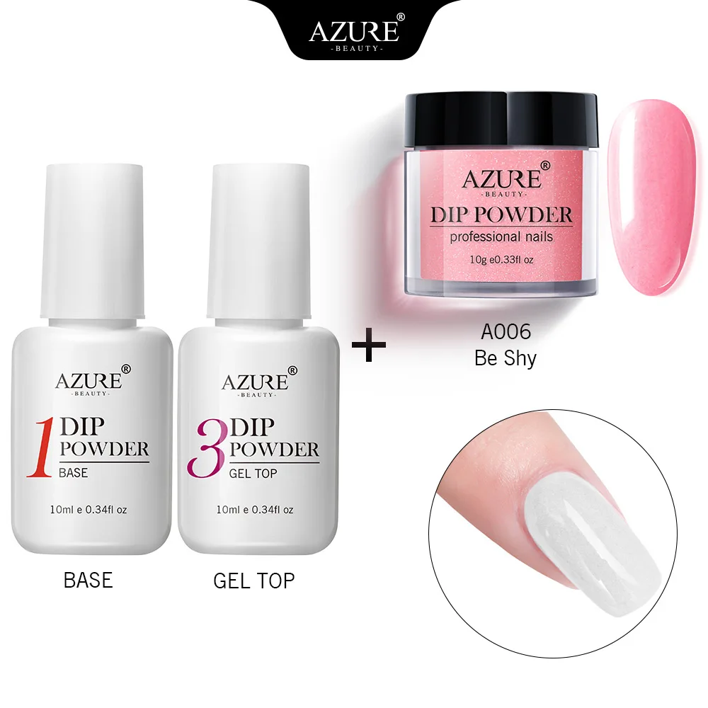 Пудра для дизайна ногтей AZURE BEAUTY градиентная пудра набор блестящих пудр Базовый