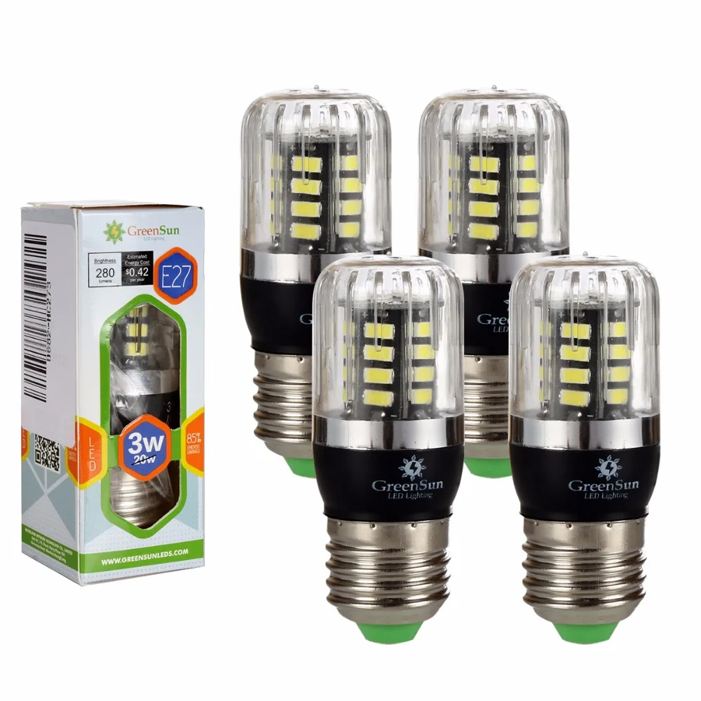 4/10 шт E27 5736 SMD СВЕТОДИОДНАЯ Лампа 220V 3W Светодиодная лампа Энергосберегающая