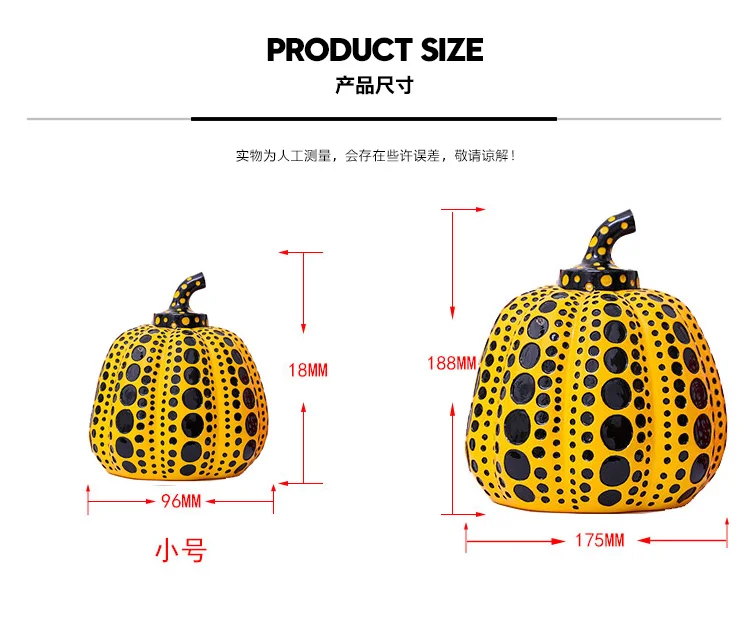 Yayoi Kusama Тыква японского художника Современная Скульптура в горошек искусство домашний интерьер украшения офисное искусство Свадьба Рождество