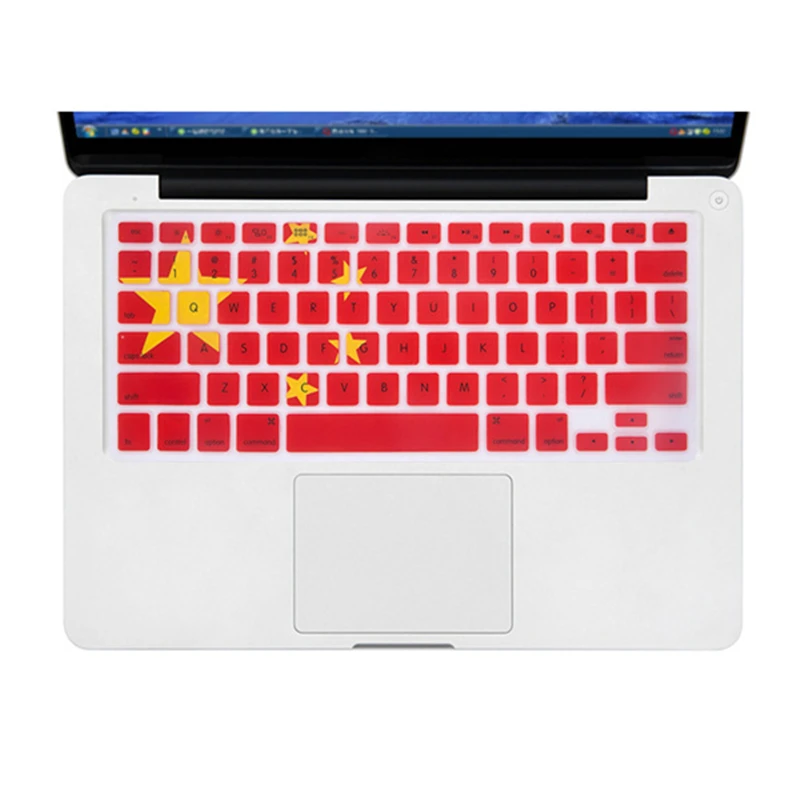 

Zimoon US Version High Quality US. CA. AU. UK. CHN Flag Keyboard Cover For Macbook Air 13 inch Pro 13 15 17 inch