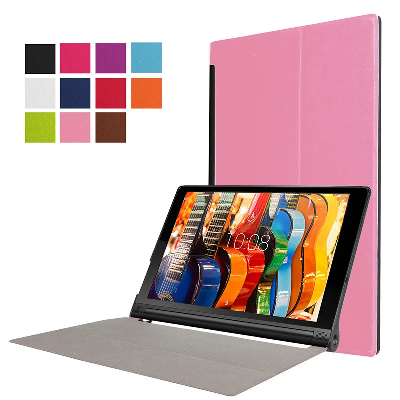 Pink JRZ для lenovo Yoga Tab 3 Pro 10,1 YT3-X90F X90L Tab3 Plus YT-X703f X703L защитный кожаный чехол для планшета трехслойный откидной Чехол - Цвет: Pink