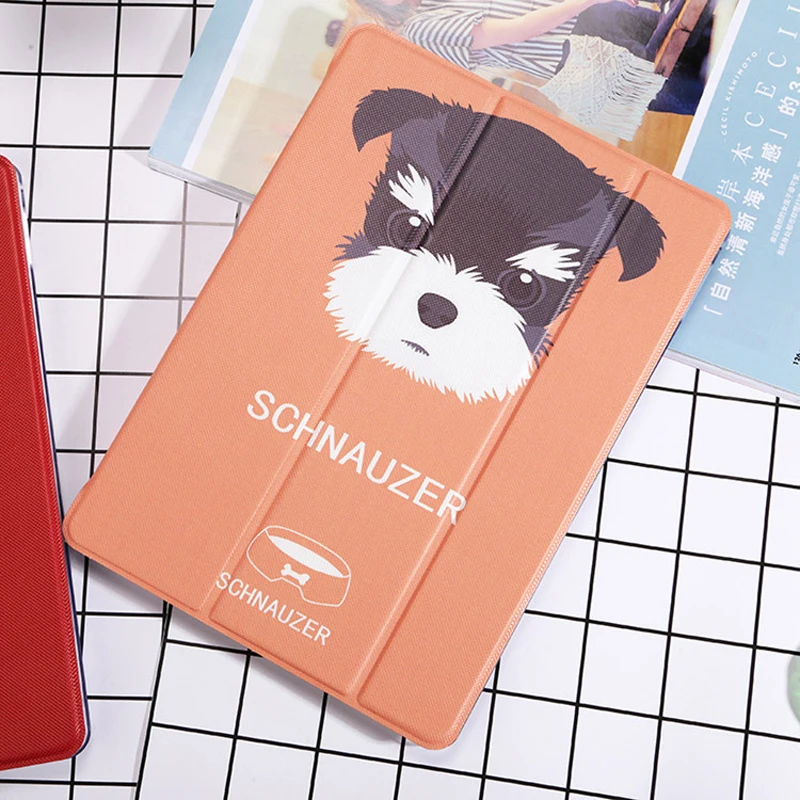 Qute собака чехол с принтом для iPad Mini 1 2 3 4 Smart Cover складывающийся втрое нового