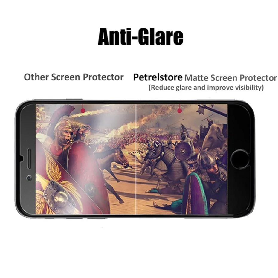 2 шт. матовое закаленное стекло для iphone 5S, se, 6, 6s 7 8 с защитой от отпечатков пальцев, защита экрана, защитное стекло на iphone 6 6s 7 8 plus