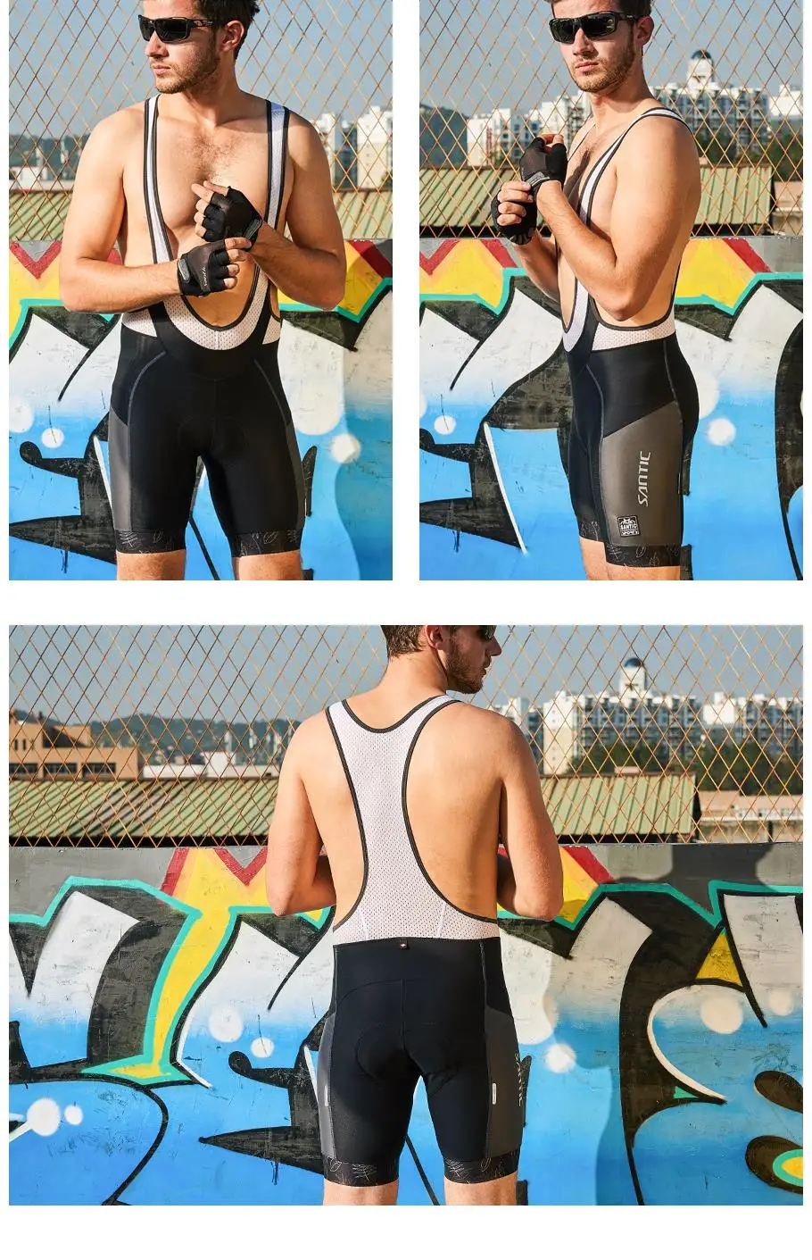 Santic мужские велотрусы Pro Fit Летние итальянские 4D Pad Road MTB велосипедные шорты для верховой езды Азиатский размер K7MC028