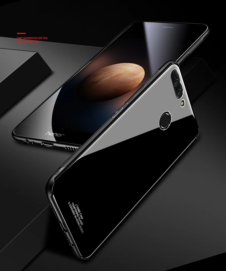 MAKAVO для huawei Honor 8 Pro Чехол, роскошная задняя крышка из закаленного стекла, гибридный противоударный чехол, жесткий корпус для huawei Honor V9