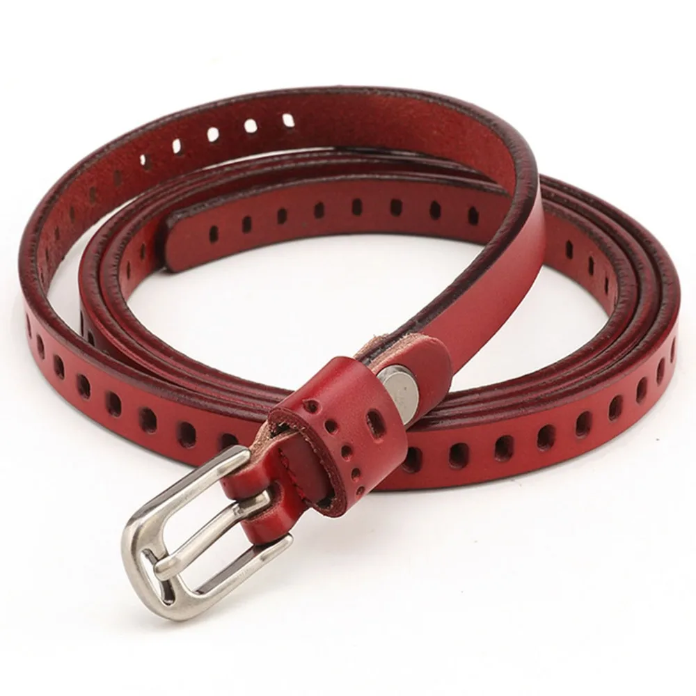 Женский ремень из воловьей кожи FAJARINA тонкий с принтом пряжкой LDFJ086|thin belt woman|thin