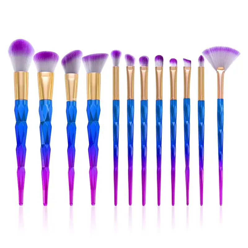 12Pcs/Set Makeup Brushes Professional Cosmetic Tools Nylon Fiber Bristles for Eyebrows Eyes Cheeks TY99 | Красота и здоровье