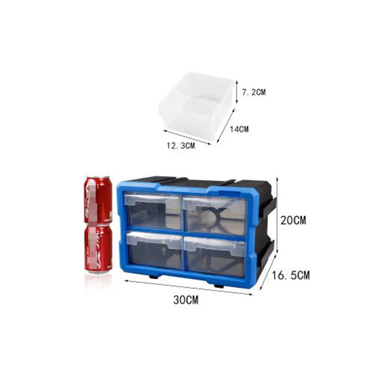 G-1804-Blue 1 шт. ящик для инструментов, коробка для инструментов, классификация ковчега, мульти-ящик с сеткой, тип строительных блоков, чехол, винт, классификация, компонентная коробка - Цвет: G-1804-Blue