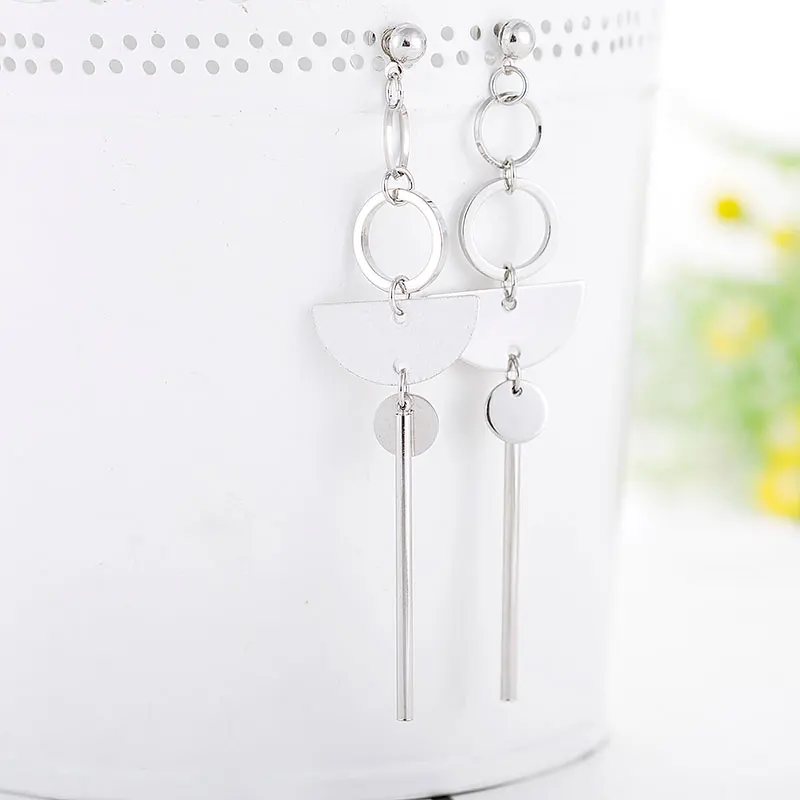 Женские Геометрические серьги подвески Manxiuni из проволоки с фианитом женский