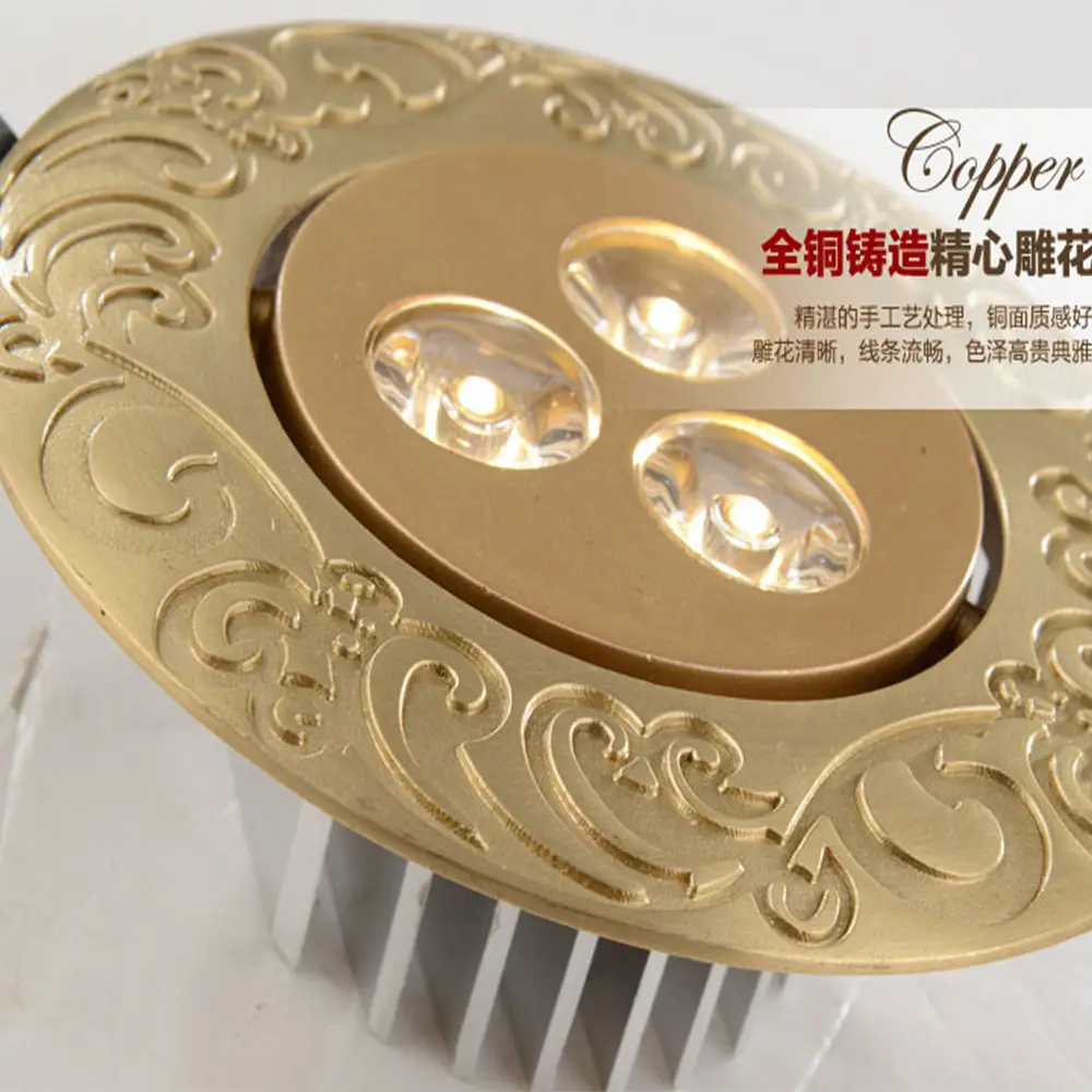 Европейская Светодиодная потолочная лампа медная для ресторана|ceiling spotlight led|led