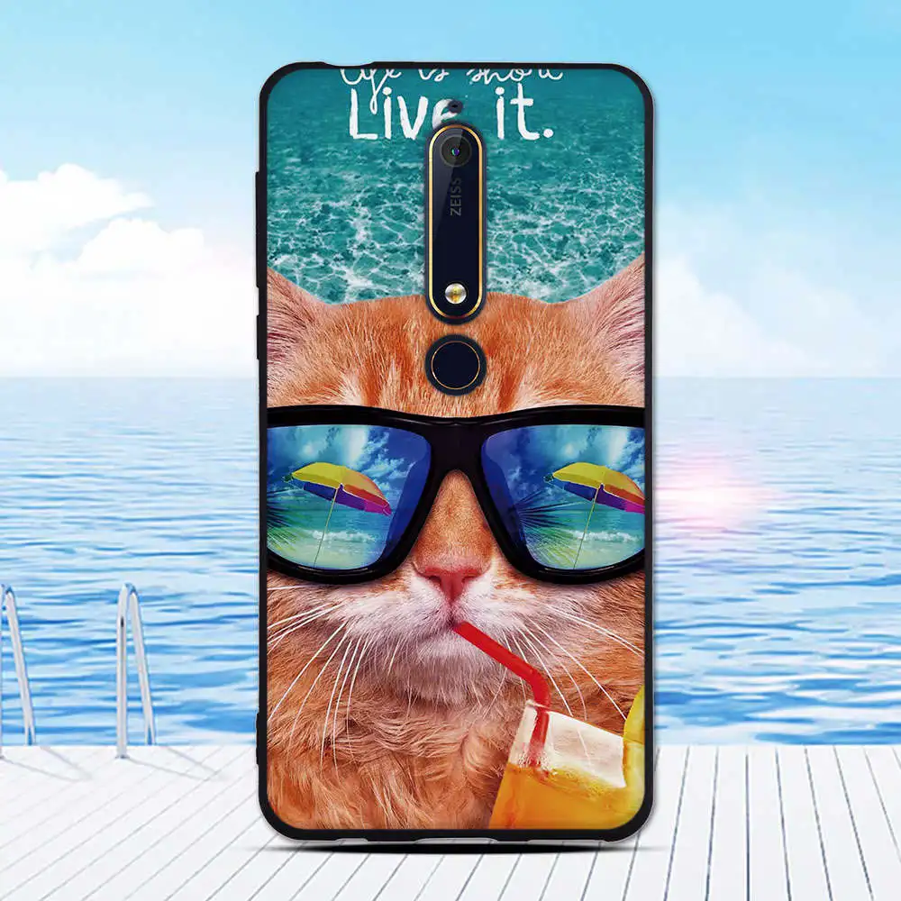 Silicone Cover For Microsoft Nokia 6 2018 Case Coque Painted Soft Shell Fundas N6 Ultrathin Mobile Phone Bag Capa | Мобильные