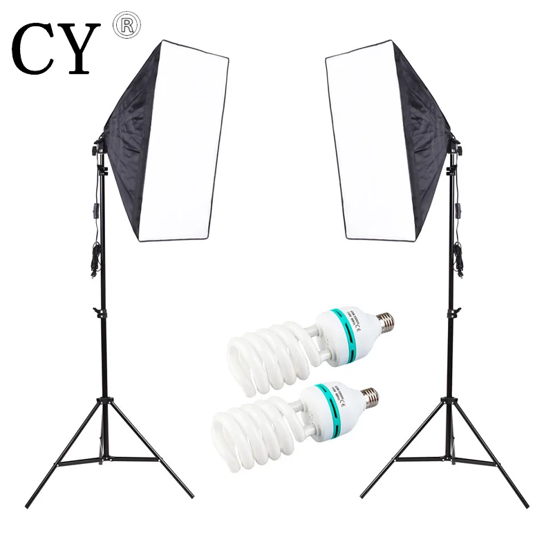 Lightupfoto фотостудия 115 Вт лампа непрерывного освещения Набор 50*70 см софтбокс с