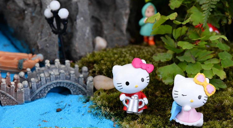 (6 шт./лот) миниатюрные фигурки KT cat игрушки Милая модель детские 3 см ПВХ японское