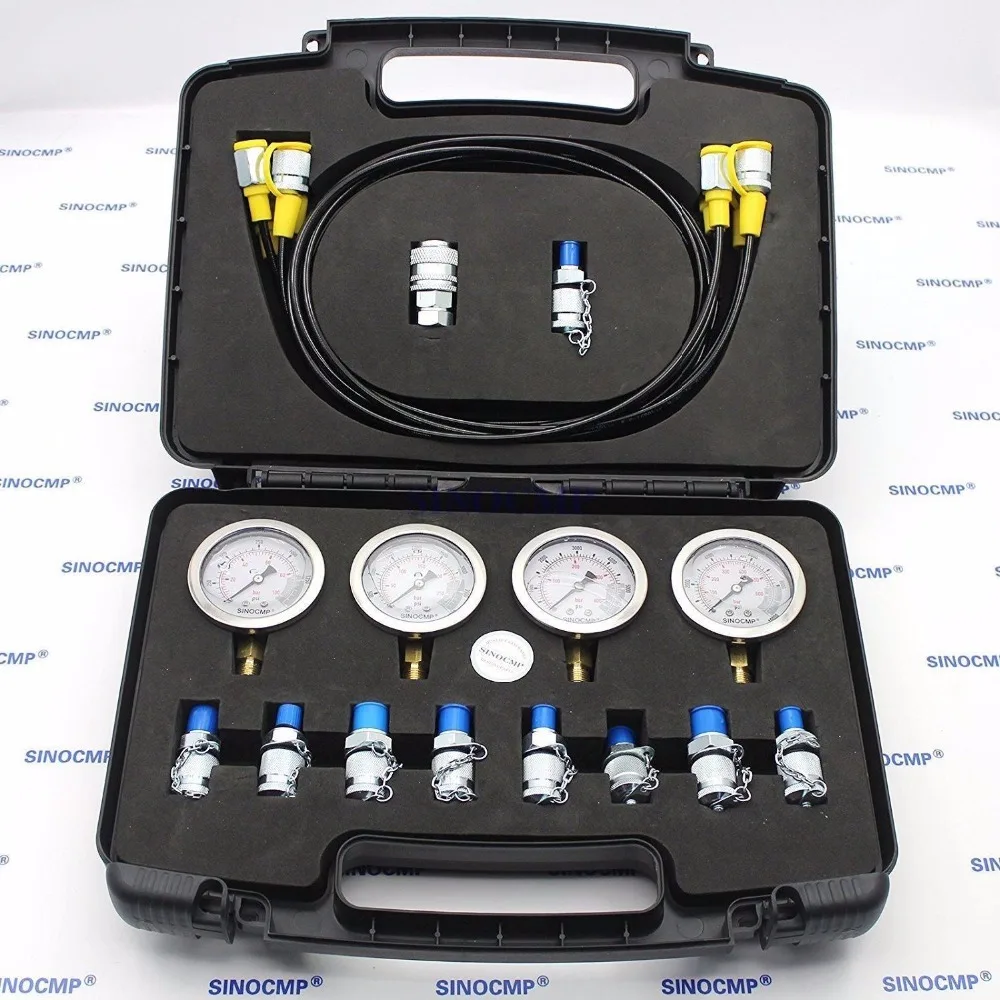 Excavator Hydraulic Pressure Gauge Test Kit Diagnostic Tool Black Plastic box 1 year warranty | Обустройство дома