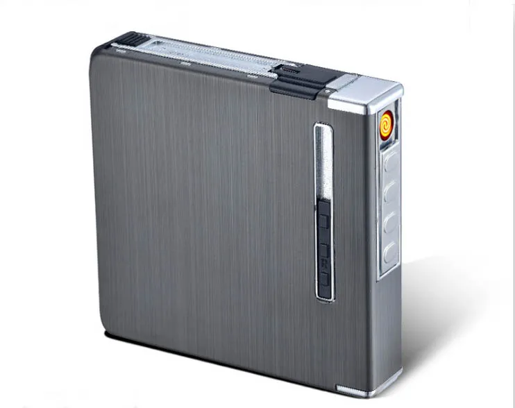 

USB Lighter cigarette case for 20 cigarettes pack
